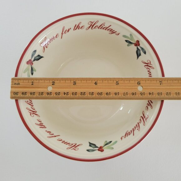 Lenox Winter Greetings Sentiment Bowl, Home for the Holidays, Red Cardinal Bird - Picture 10 of 10